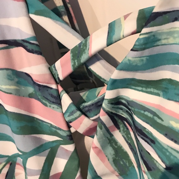 Floral Aqua contour Tankini size 2x - Picture 2 of 7